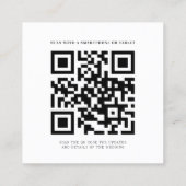 De Visite Carré Eucalyptus Greenery QR Code Enregistrer la carte d (Dos)