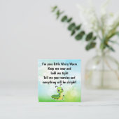 De Visite Carré Insérez la carte Poem Worm Worm (Debout devant)