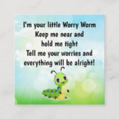 De Visite Carré Insérez la carte Poem Worm Worm (Devant)