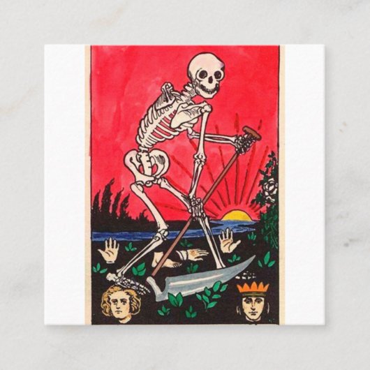 De Visite Carré La carte Death Tarot (Devant)