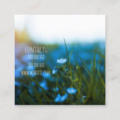 De Visite Carré macro fleurs dans le champ, pour fleuriste, Carte (Dos)