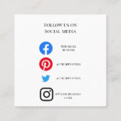 De Visite Carré Merci d'affaires insérer carte moderne (Dos)