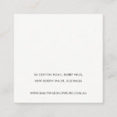 DE VISITE CARRÉ TAN RED LEATHER TEXTURE STUD EARRING CARTE D'AFFIC (Dos)