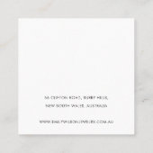 DE VISITE CARRÉ TEXTURE EN CUIR TANÉ ÉTUDIANT CARTE D'AFFICHAGE (Dos)