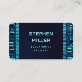 De Visite Carte à circuit bleu QR Code ingénieur électroniqu (Devant)
