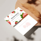 De Visite Carte à gaufre baby shower fraise