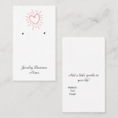 De Visite Carte à oreille pour la bijouterie et la vente. (Devant / Derrière)