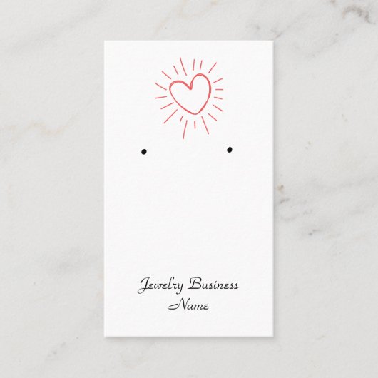 De Visite Carte à oreille pour la bijouterie et la vente. (Devant)