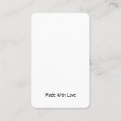 De Visite Carte à oreille verticale - Jute naturel- (Dos)