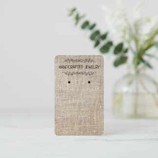 De Visite Carte à oreille verticale - Jute naturel-