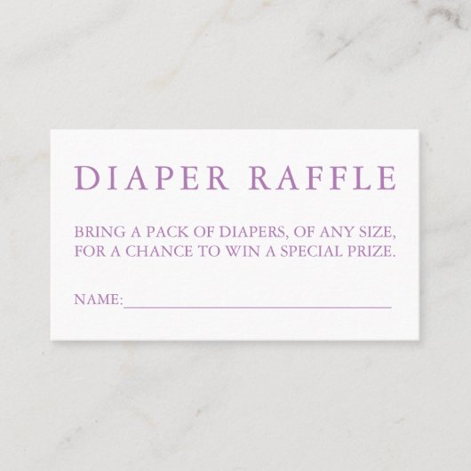 De Visite Carte à rabat à couches violettes (Devant)