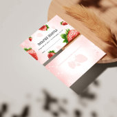 De Visite Carte à rabat Baby shower fraise