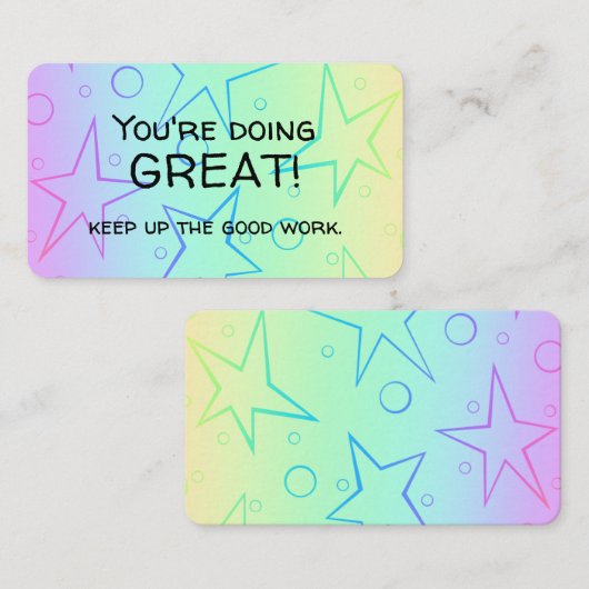 De Visite Carte Affirmations (Devant / Derrière)