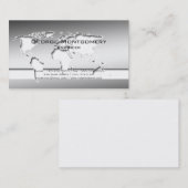 De Visite Carte argentée professionnelle du monde (Devant / Derrière)