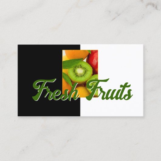 De Visite Carte aux fruits frais pour les bars alimentaires (Devant)
