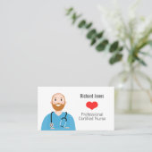 De Visite Carte Avatar infirmière personnalisée (Debout devant)