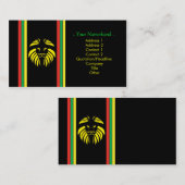 De Visite Carte B/Lion Reggae (Devant / Derrière)