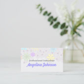 De Visite Carte Babysitter Pastel Pastel simple (Debout devant)