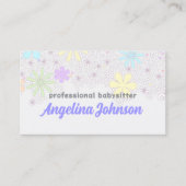 De Visite Carte Babysitter Pastel Pastel simple (Devant)