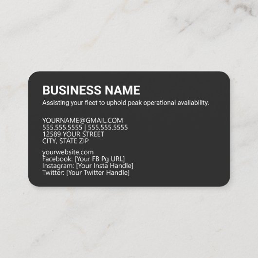 De Visite Carte bancaire (Dos)