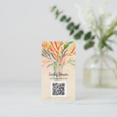 De Visite Carte Bbeige professionnelle QR Code (Debout devant)