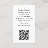 De Visite Carte Bbeige professionnelle QR Code (Dos)