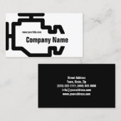 De Visite Carte blanche noire du service du moteur (Devant / Derrière)