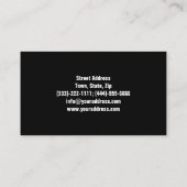 De Visite Carte blanche noire du service du moteur (Dos)