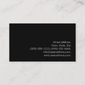 De Visite Carte blanche noire du service mécanique automatiq (Dos)