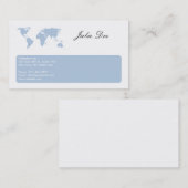 De Visite Carte bleue du monde (Devant / Derrière)
