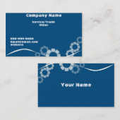 De Visite Carte bleue pour entreprise à design simple (Devant / Derrière)