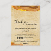 De Visite Carte Boho Candle Care Add Your Logo (Dos)