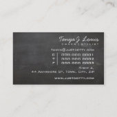 De Visite CARTE BOLD pois tableau noir chaud rose parties sc (Dos)