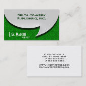 De Visite Carte bulle 3D Style vocal sur Damask (Devant / Derrière)