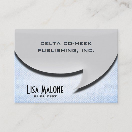 De Visite Carte bulle vocale [style 3d] (Devant)