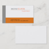 De Visite Carte Business Orange Gray (Devant / Derrière)