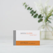 De Visite Carte Business Orange Gray (Debout devant)