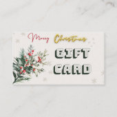 De Visite Carte cadeau $100 noël (Devant)