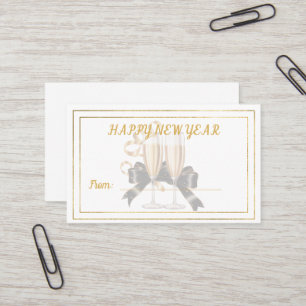 De Visite Carte Cadeau Champagne Bonne Année