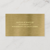 De Visite Carte cadeau Faux Gold Metal Texture (Dos)