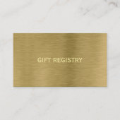 De Visite Carte cadeau Faux Gold Metal Texture (Devant)