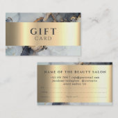 De Visite Carte cadeau Marble Elegant Blanc Faux Or Beauté (Devant / Derrière)