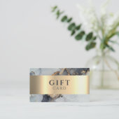 De Visite Carte cadeau Marble Elegant Blanc Faux Or Beauté (Debout devant)