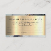 De Visite Carte cadeau Marble Elegant Blanc Faux Or Beauté (Dos)