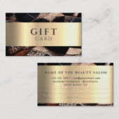 De Visite Carte cadeau Marble Elegant Blanc Faux Or Beauté (Devant / Derrière)