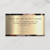 De Visite Carte cadeau Marble Elegant Blanc Faux Or Beauté (Dos)