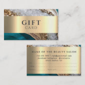 De Visite Carte cadeau Marble Elegant Blanc Faux Or Beauté (Devant / Derrière)