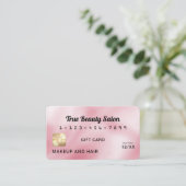 De Visite Carte cadeau moderne Elegant Pink Silk (Debout devant)