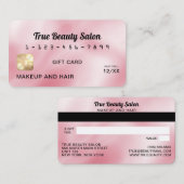 De Visite Carte cadeau moderne Elegant Pink Silk (Devant / Derrière)