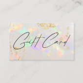 De Visite carte cadeau opale blanche (Devant)